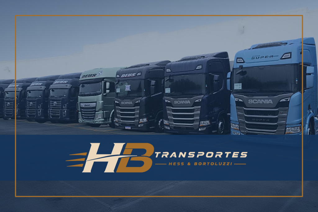 Caminhão da frota HB Transportes